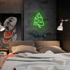 Grünes Blatt – LED-Neonschild (5 V USB)