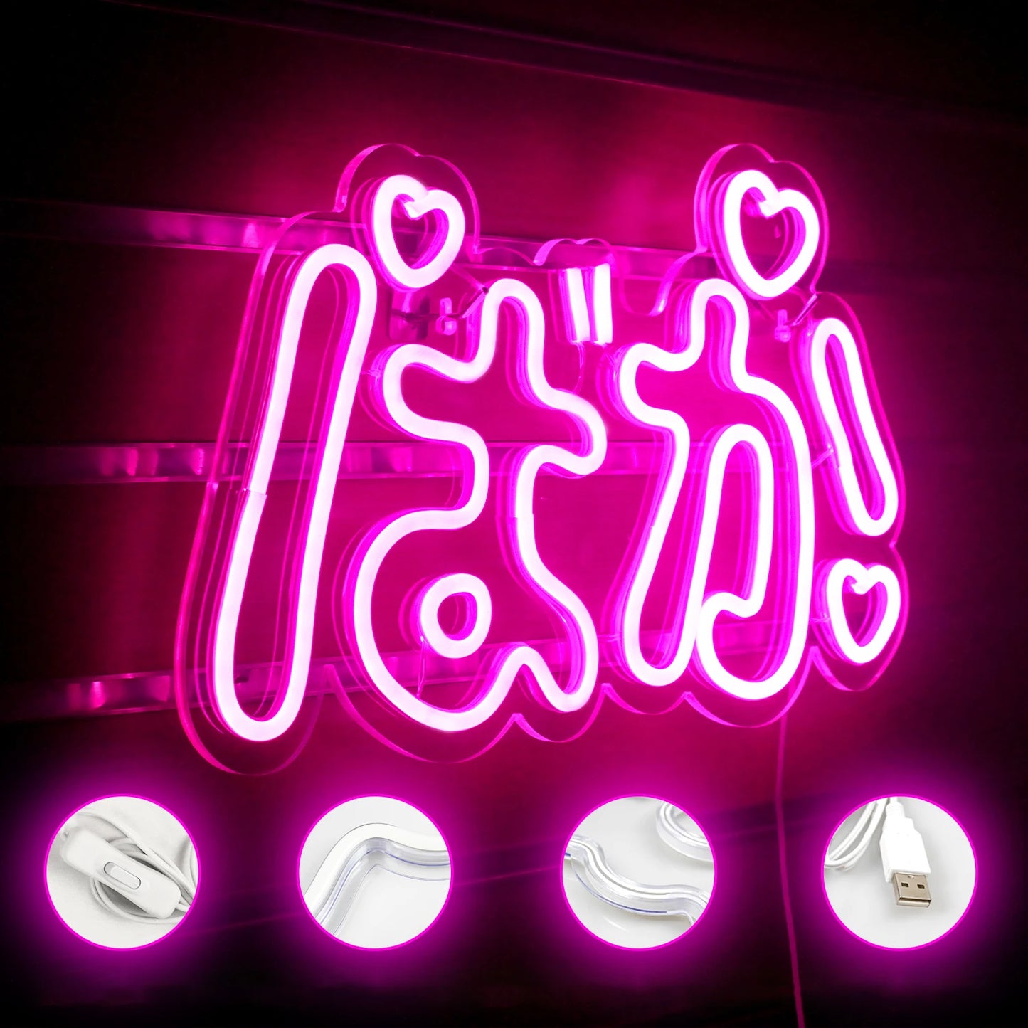 Japanese Anime 5V Mini USB  LED Neon Sign - Budget-Friendly