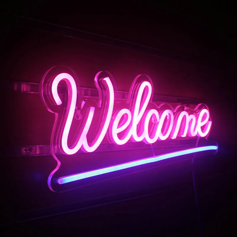 Willkommen 5V USB LED Leuchtschild - Preisgünstig