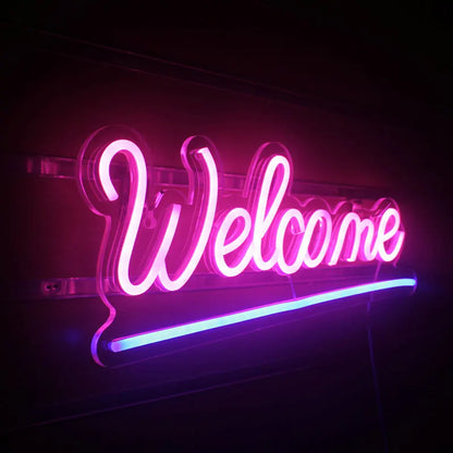 Willkommen 5V USB LED Leuchtschild - Preisgünstig