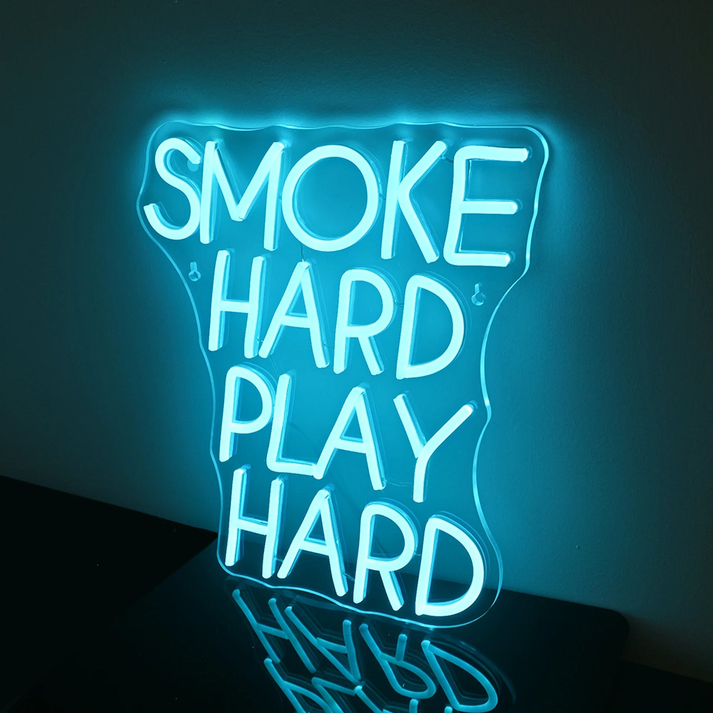 Smoke Hard Play Hard 5V Mini USB LED Neon Sign - Budget Friendly