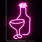 Wine Glass 5V USB LED Neon Sign - Budget Friendly