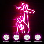 Hand mit Zigarette – LED-Neonschild (5 V USB)