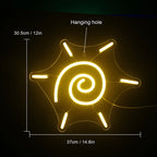 Warmweiße Sonne – LED-Neonschild (5 V USB)