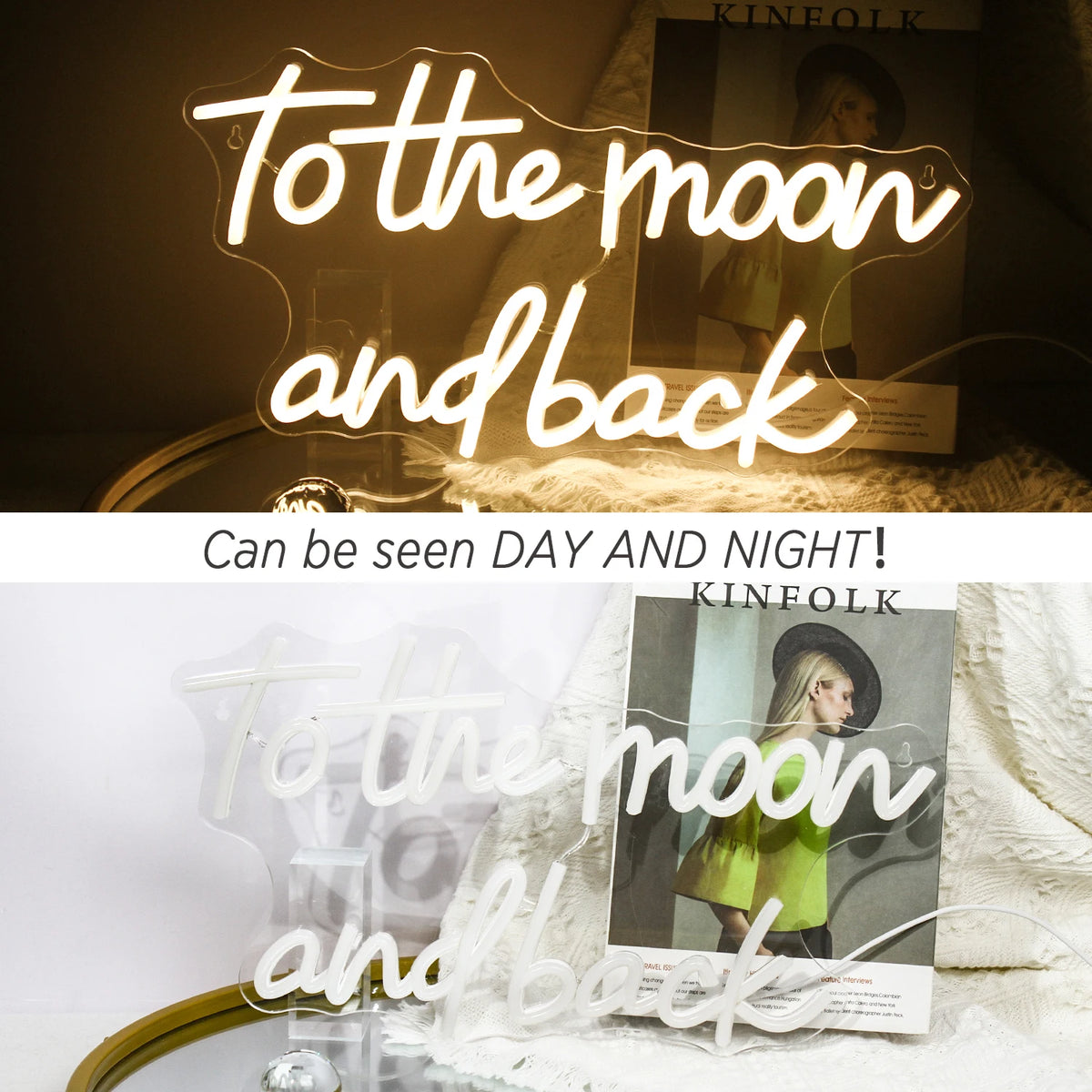 To The Moon And Back – LED-Neon-Schriftzug (5 V USB)