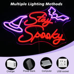 Stay Spooky 5V USB LED Neon Sign - Budget Friendly
