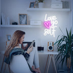 Love yo self – Herz – LED-Neonschild (5 V USB)