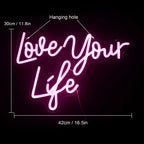 Love Your Life – LED-Neon-Schriftzug (5 V USB)