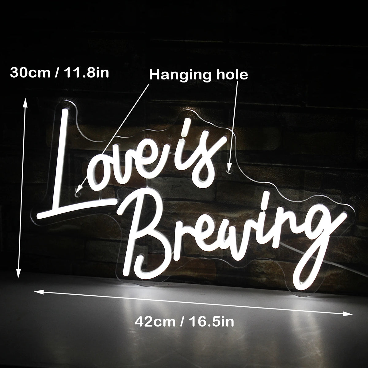 Love Is Brewing 5V USB LED Neon Sign - Budget Friendly