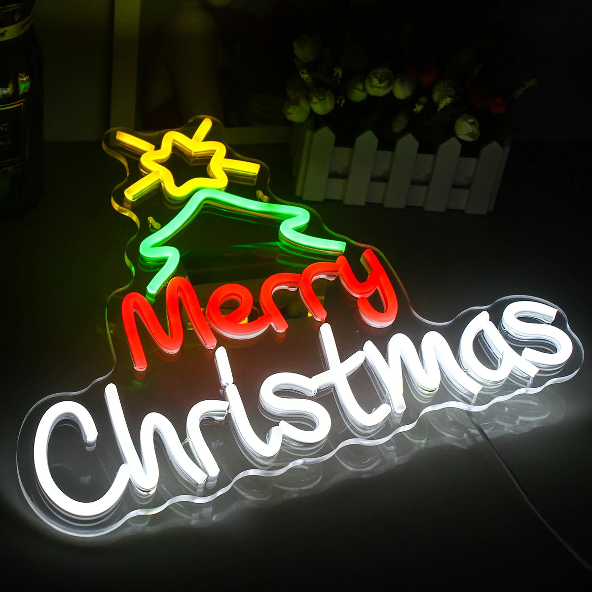 Merry Christmas – LED-Neonschild (5 V USB)