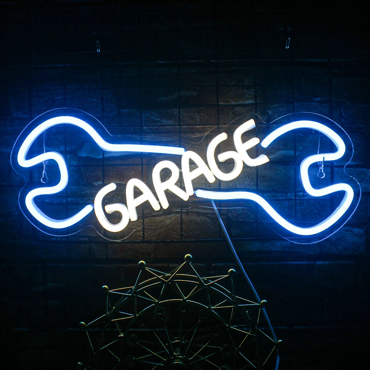 GARAGE – Schraubenschlüssel – LED-Neonschild (5 V USB)