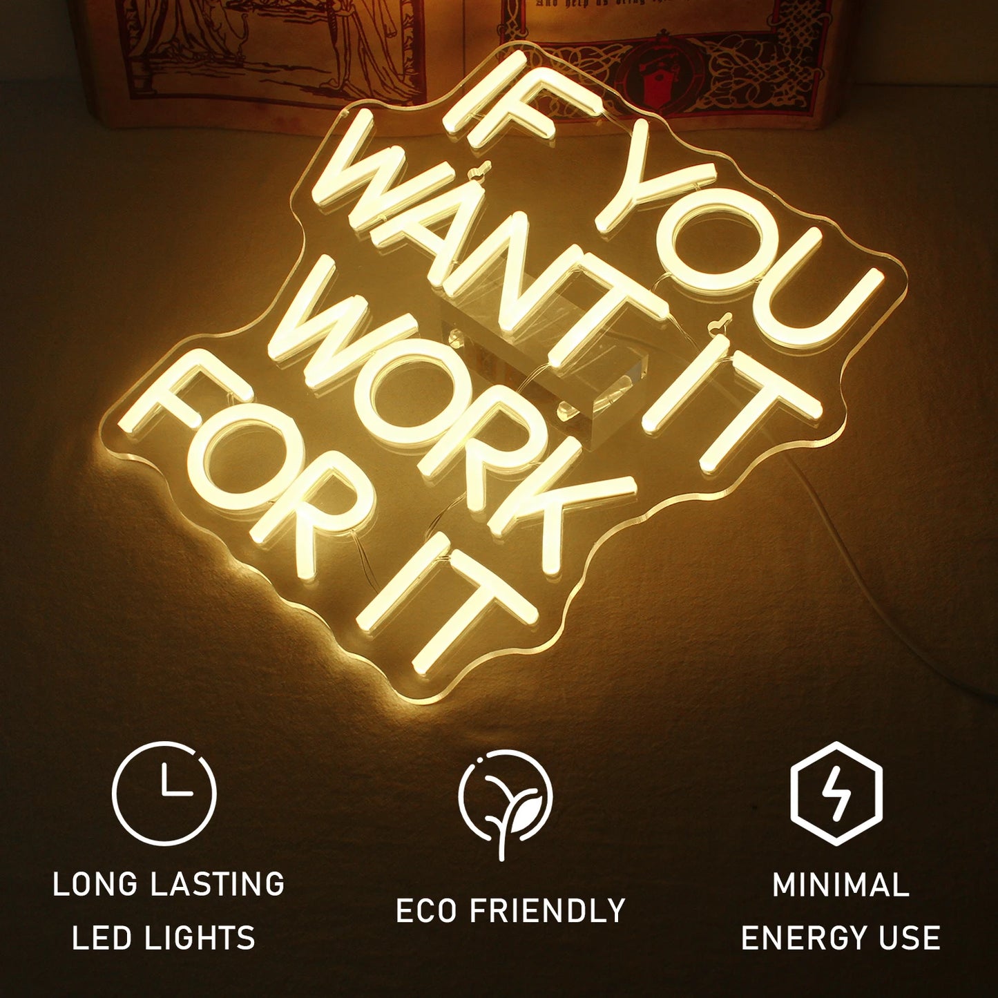 if you want it work for it 5V Mini USB LED Neon Sign - Budget Friendly