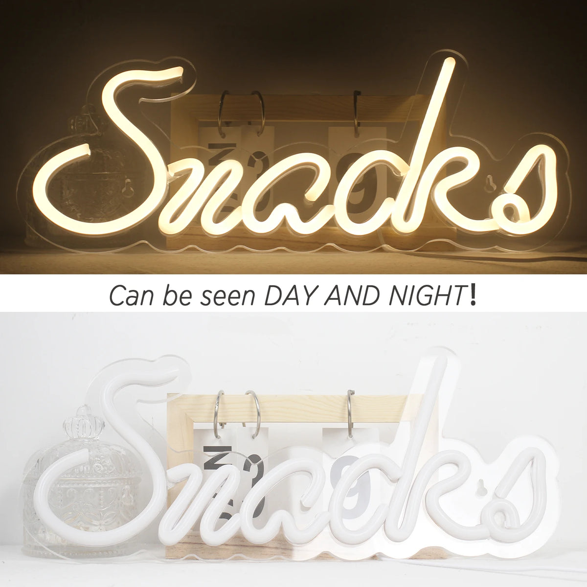 Snacks – LED-Leuchtschild (5 V USB)