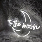To the moon – Mondsichel – LED-Neonschild (5 V USB)