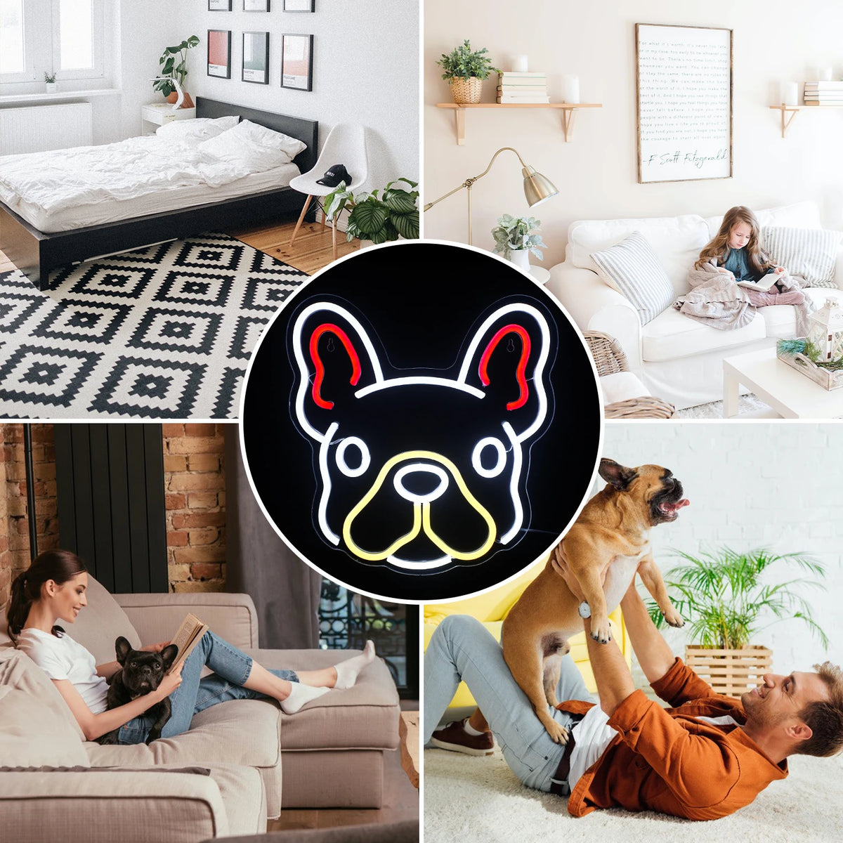 Niedlicher Hund – LED-Neonschild (5 V USB)