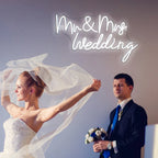 Mr&Mrs Wedding 5V USB LED Neon Sign - Budget Friendly