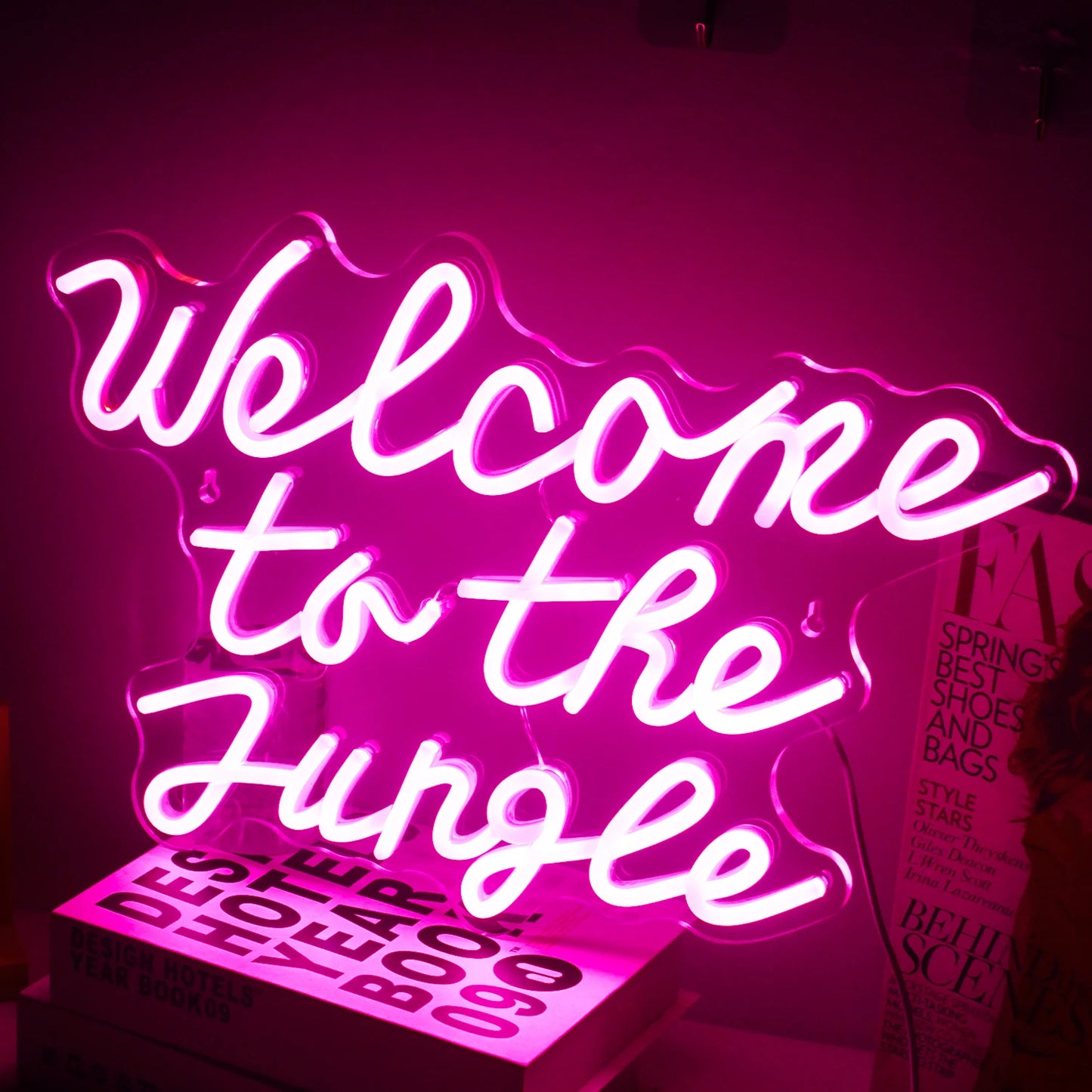 Welcome to the Jungle 5V Mini USB LED Neon Sign - Budget Friendly