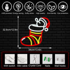 Christmas Socks 5V USB LED Neon Sign - Budget Friendly