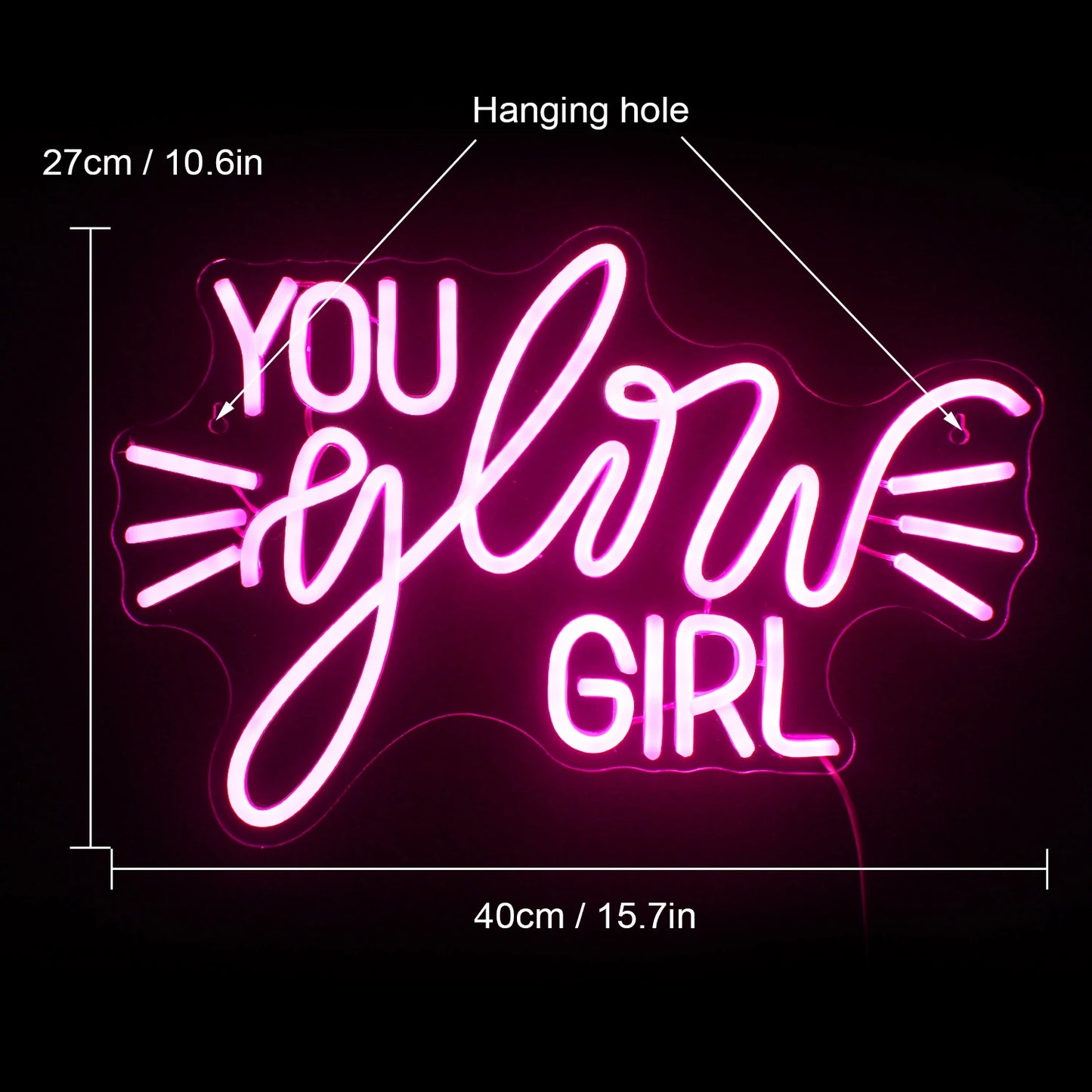 You Glow Girl 5V USB LED Neon Schild - Preiswert