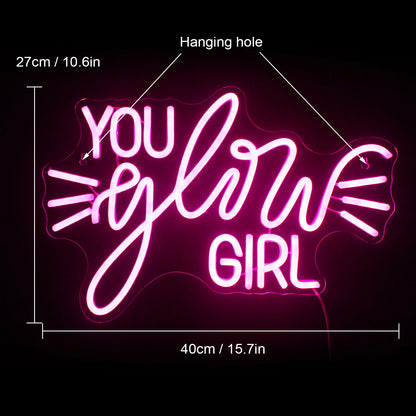 You Glow Girl 5V USB LED Neon Schild - Preiswert