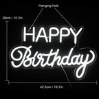 Happy Birthday 5V USB LED Neon Sign - Budget Friendly