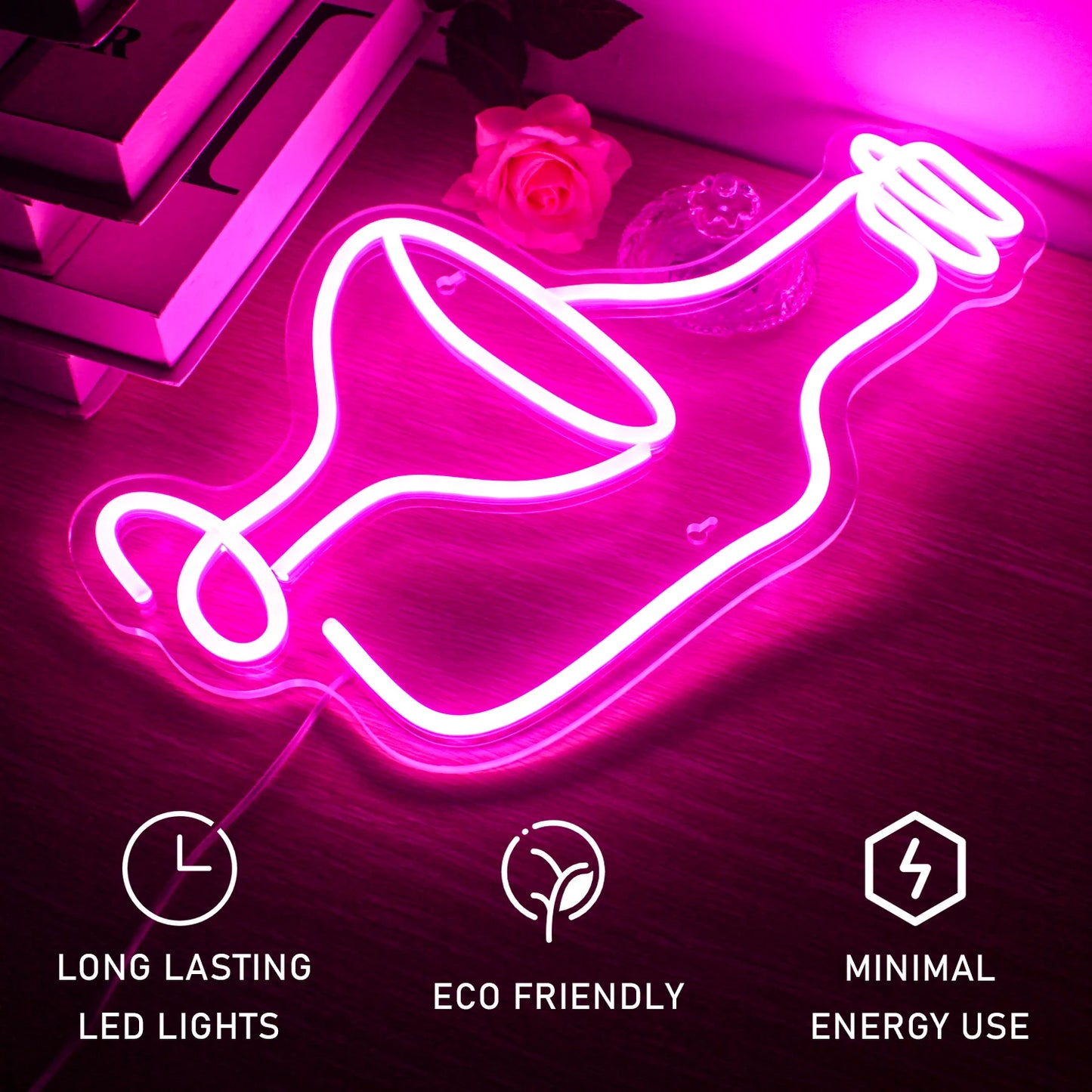 Wine Glass 5V Mini USB LED Neon Sign - Budget Friendly