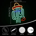 Cactus 5V USB LED Neon Sign - Budget Friendly