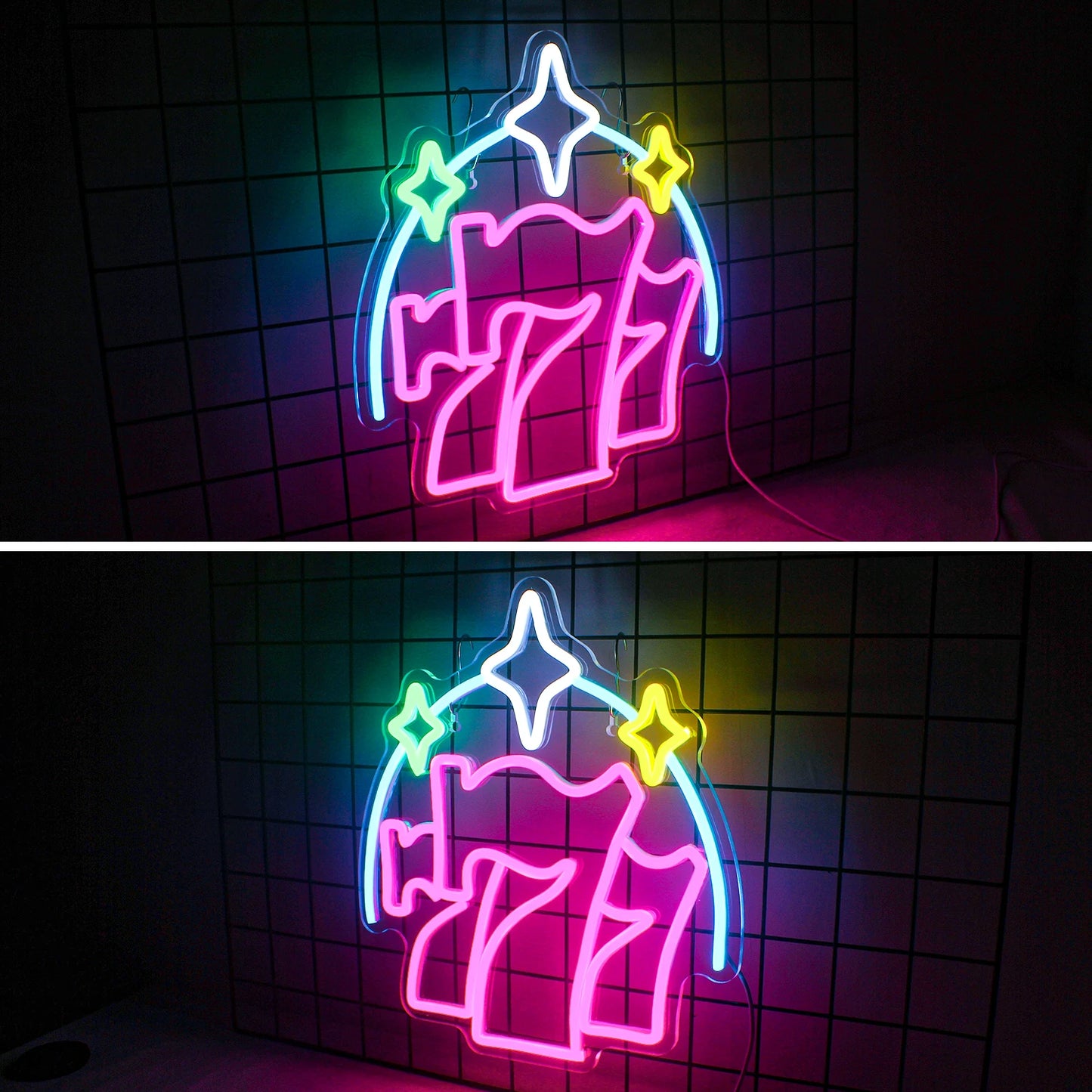 Luck 777 5V Mini USB LED Neon Sign - Budget Friendly