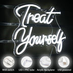 Treat Yourself – LED-Neon-Schriftzug (5 V USB)