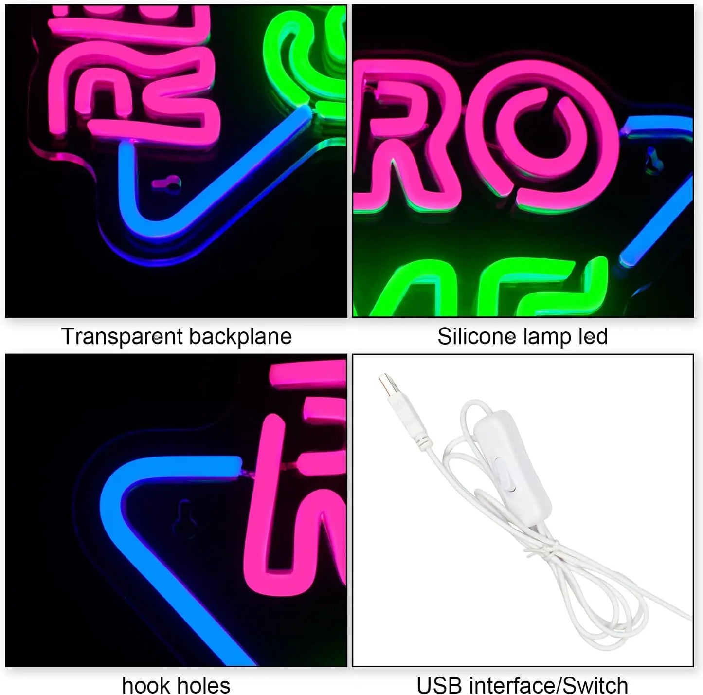 Retro Game 5V Mini USB LED Neon Sign - Budget Friendly