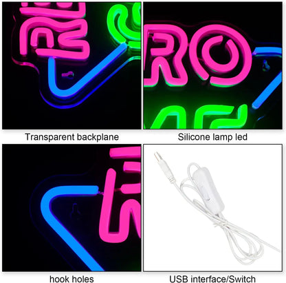 Retro Game 5V Mini USB LED Neon Sign - Budget Friendly