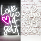 Love yo self – Herz – LED-Neonschild (5 V USB)