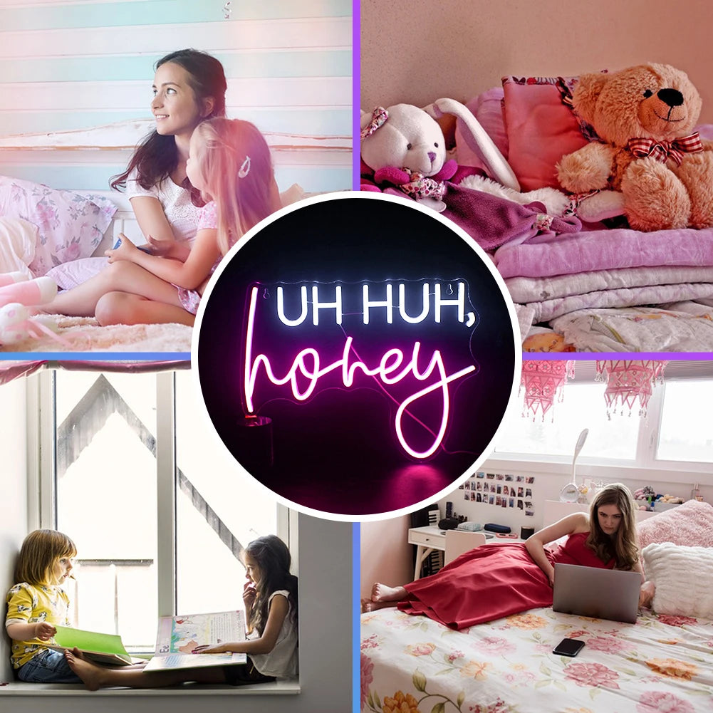 Uh Huh, Honey – LED-Neon-Schriftzug (5 V USB)