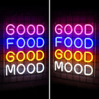 Good Food Good Mood – LED-Leuchtschild (5 V USB)