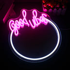 Good Vibes Mirror – LED-Neonschild (5 V USB)