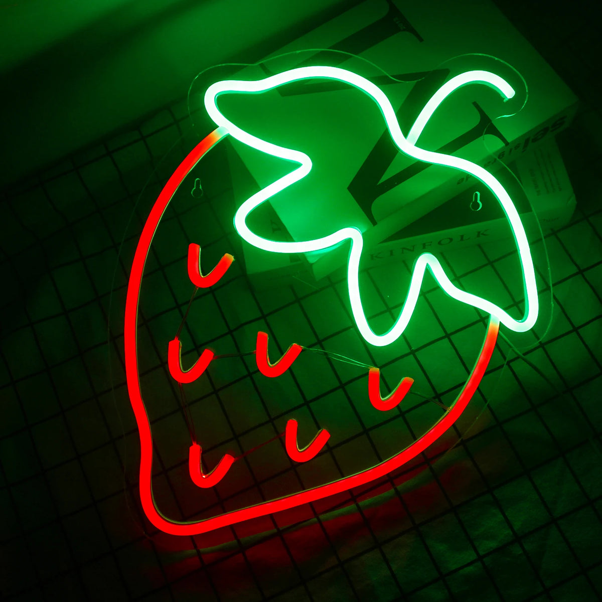 Erdbeere – LED-Neonschild (5 V USB)