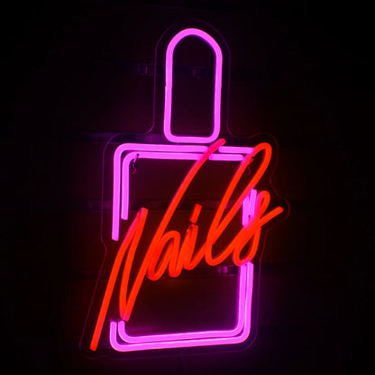 Nails 5V Mini USB LED Neon Sign - Budget Friendly