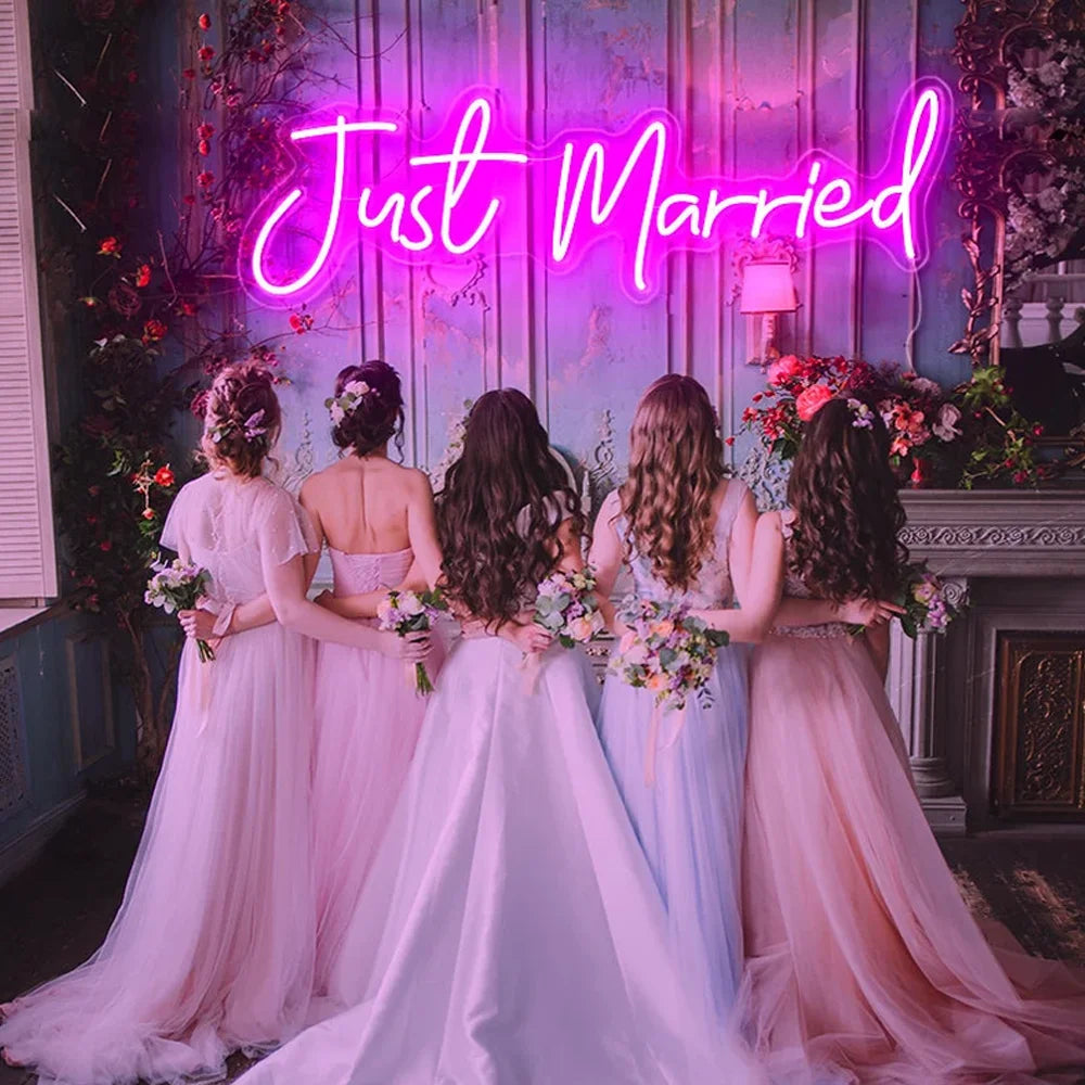Just Married Wedding – LED-Neonschild (5 V USB)