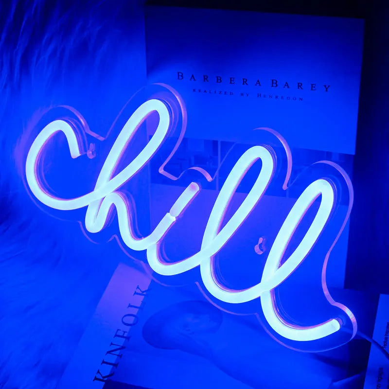 Chill – LED-Neon-Schriftzug (5 V USB)