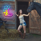 Cowboystiefel – LED-Neonschild (5 V USB)