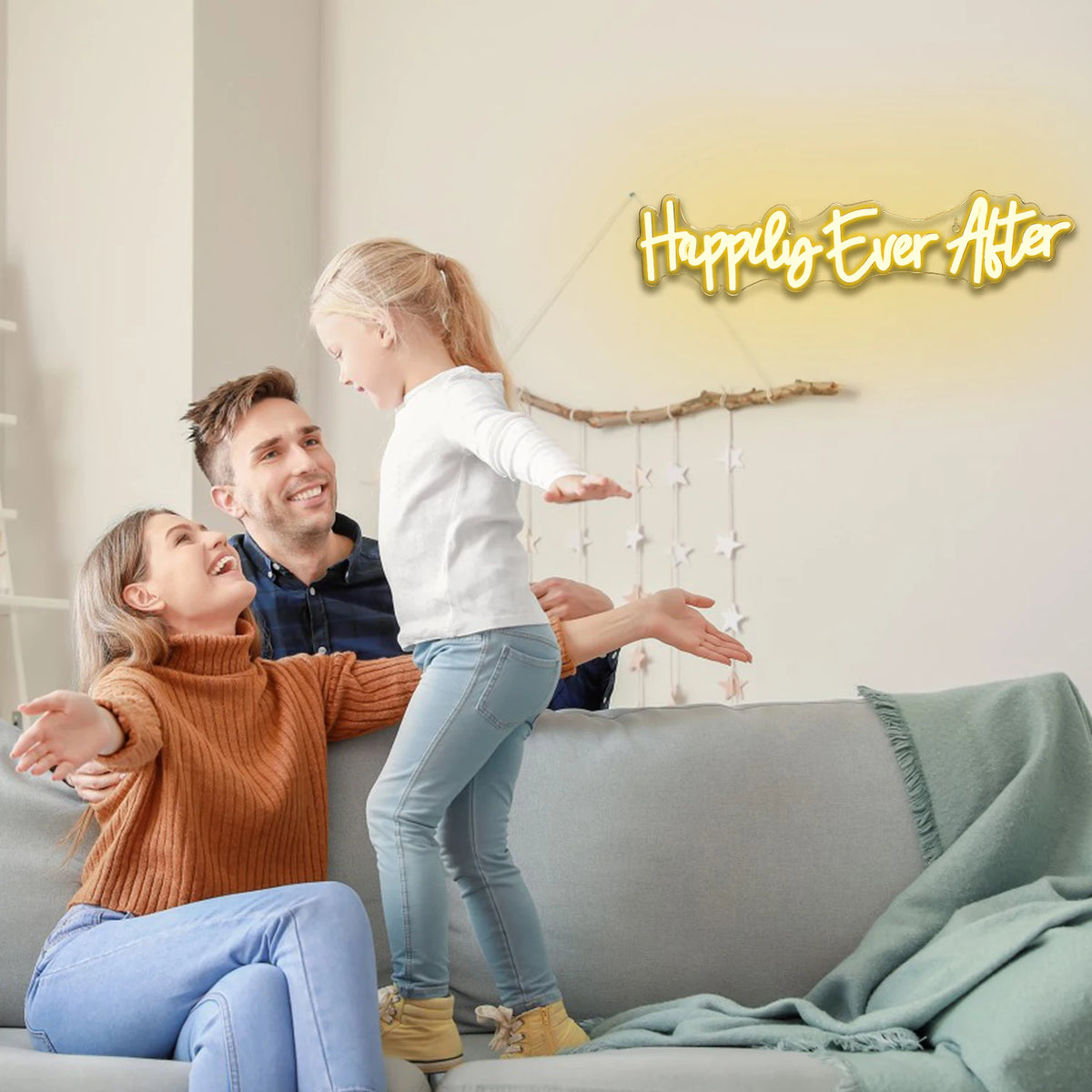 Happily Ever After – LED-Neon-Schriftzug (5 V USB)