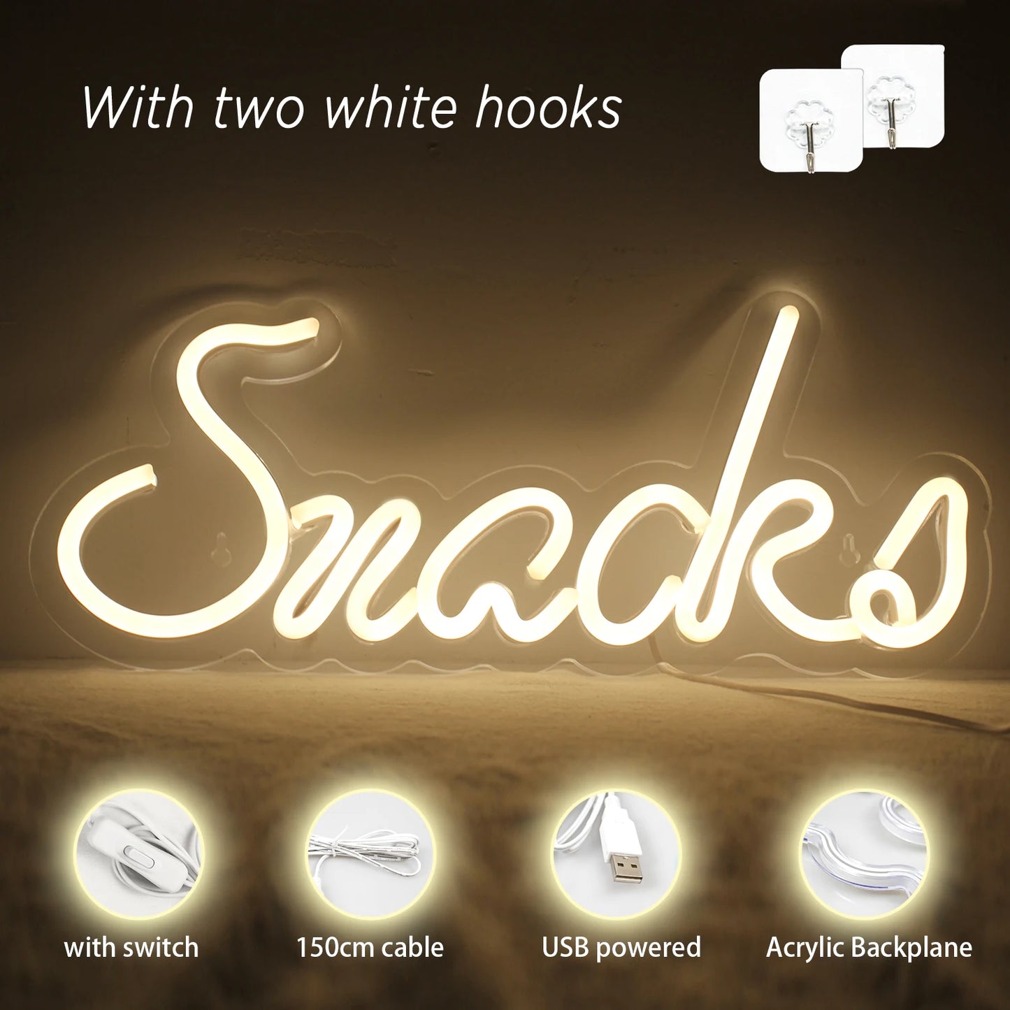 Snacks 5V USB LED Neon Schild - Preiswert