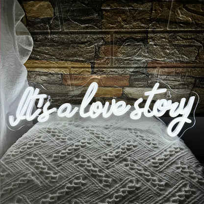 It's a love story 5V Mini USB LED Neon Sign - Budget Friendly