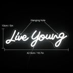 Live Young – LED-Neon-Schriftzug (5 V USB)