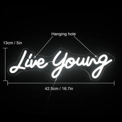 Live Young 5V Mini USB LED Neon Sign - Budget Friendly