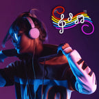 Colorful Musical Notes 5V USB LED Neon Sign - Budget Friendly