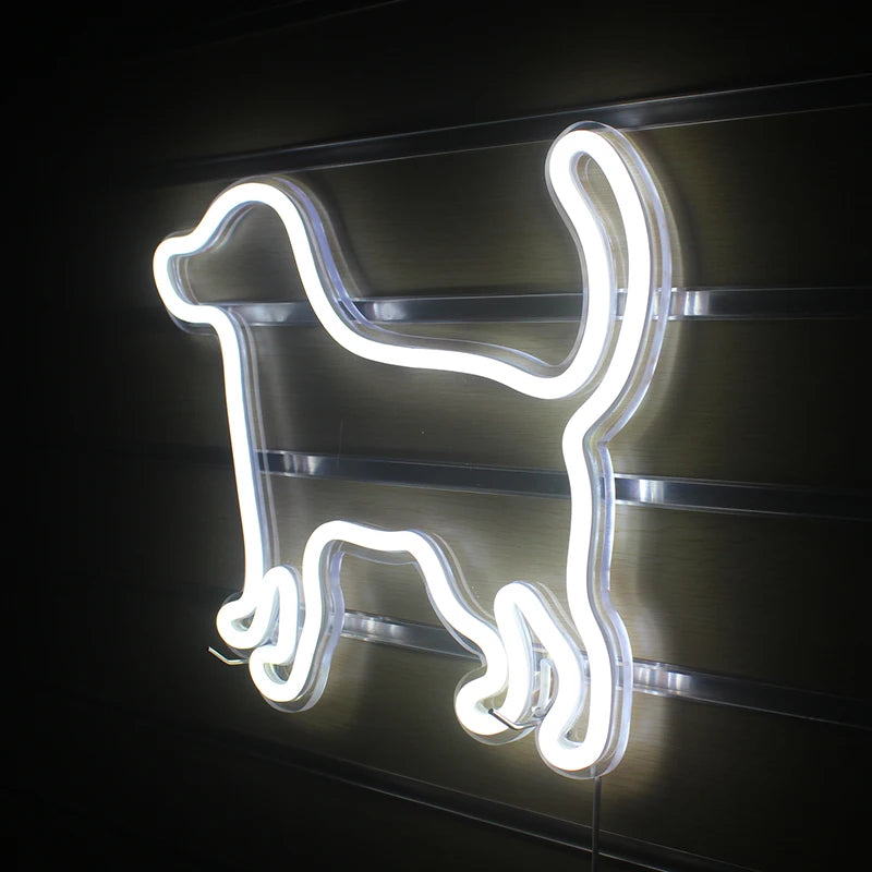 Small Dog 5V Mini USB LED Neon Sign - Budget Friendly