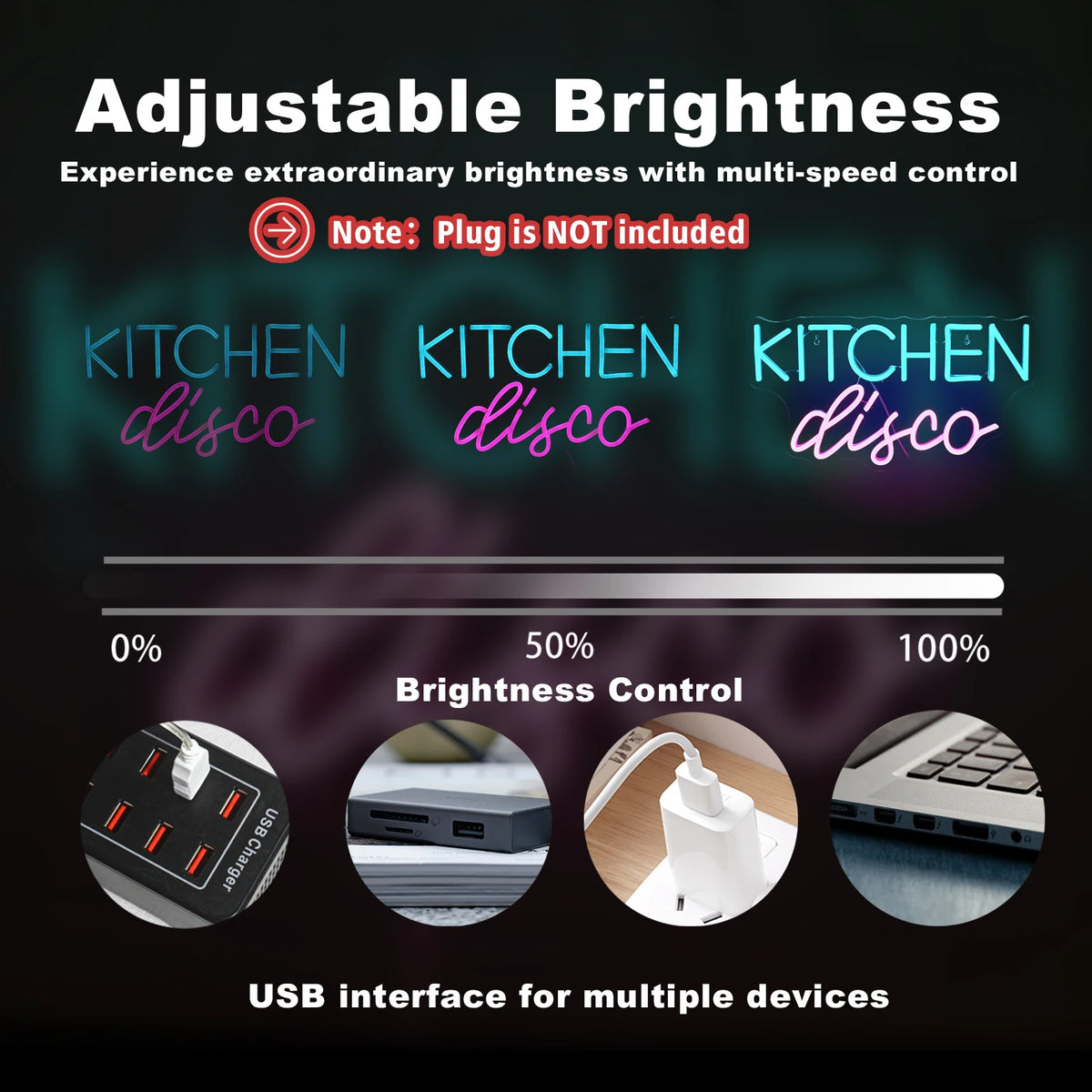 Kitchen Disco 5V Mini USB LED Neonschild - Budgetfreundlich