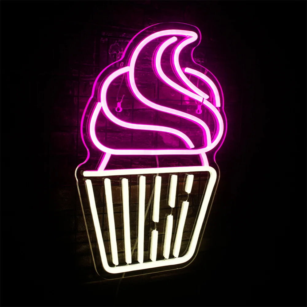 Cupcake 5V Mini USB LED Neon Sign - Budget Friendly