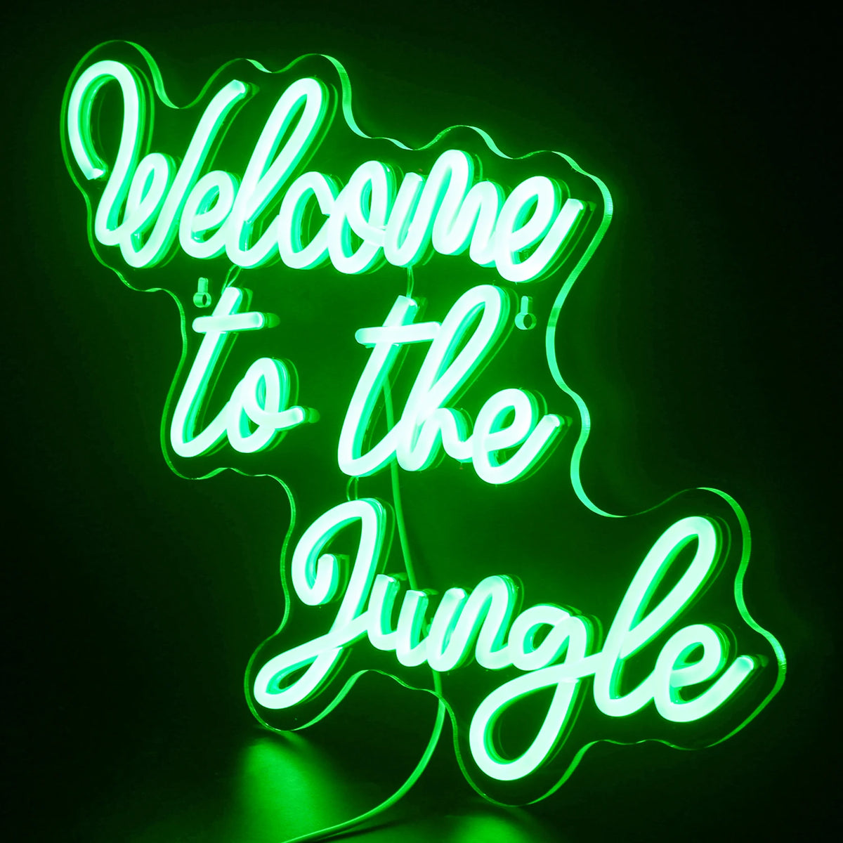 Welcome To The Jungle – LED-Neon-Schriftzug (5 V USB)